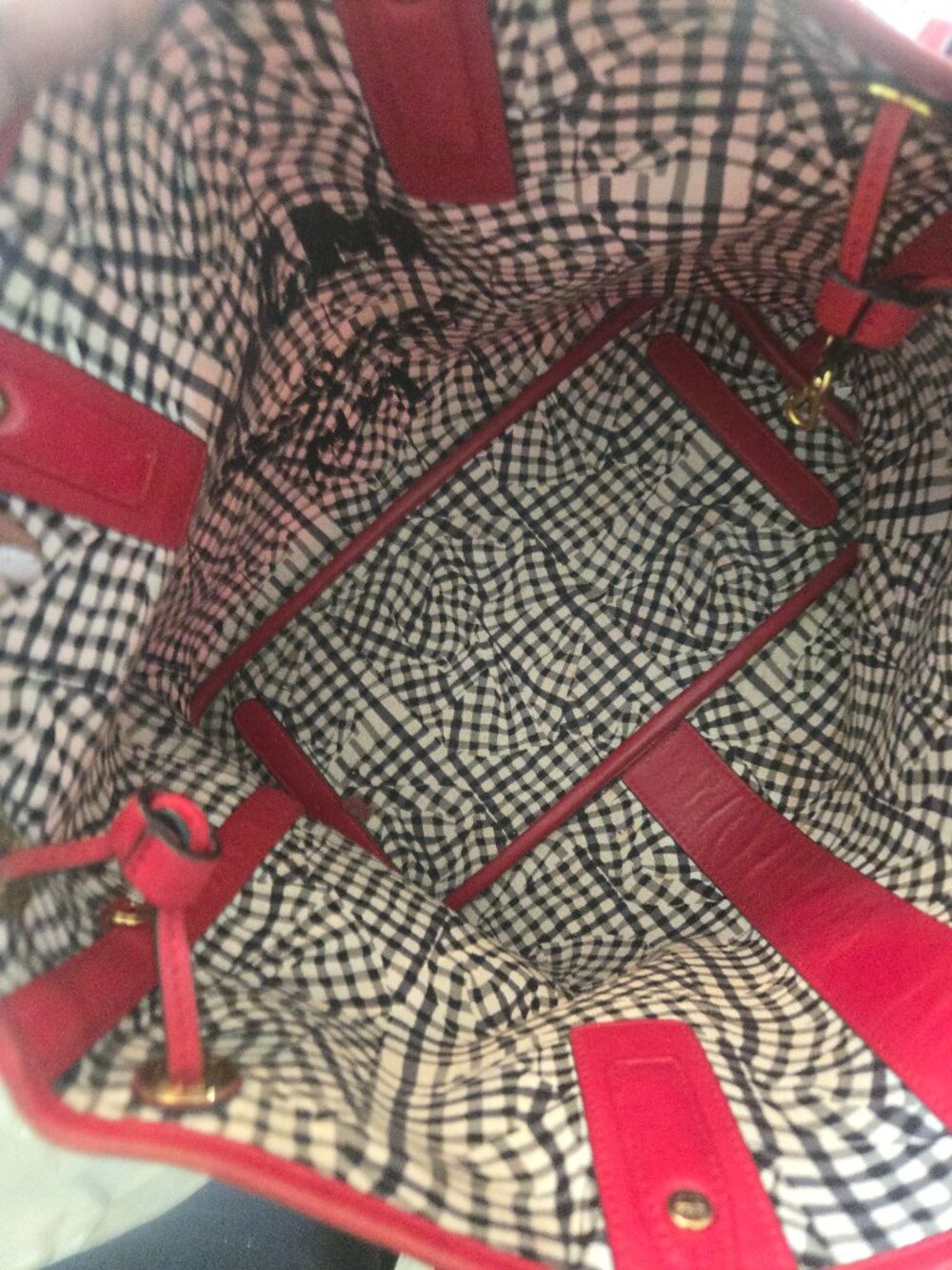 MCM Ruby Red Visetos Liz reversible large tote - Picture 3 of 5